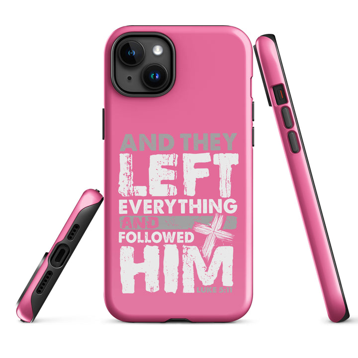 Christian Phone Case Left Everything Cross Pink for iPhone® iPhone® Phone Cases   