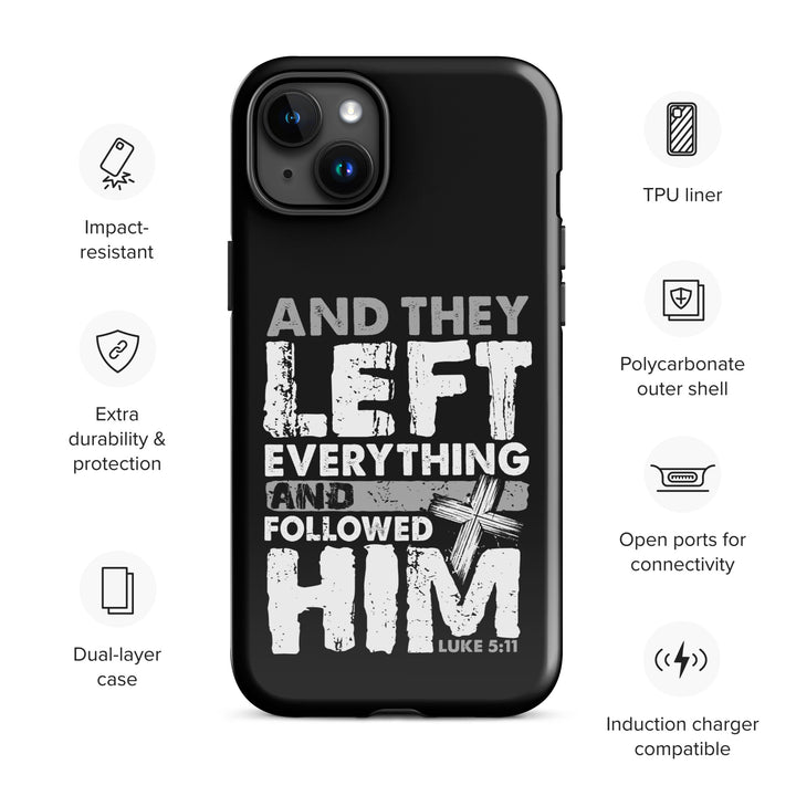 Christian Phone Case Left Everything Cross Black for iPhone® iPhone® Phone Cases   