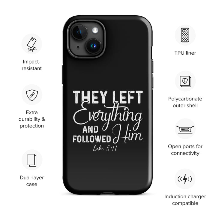 Christian Phone Case Left Everything Black for iPhone® iPhone® Phone Cases   