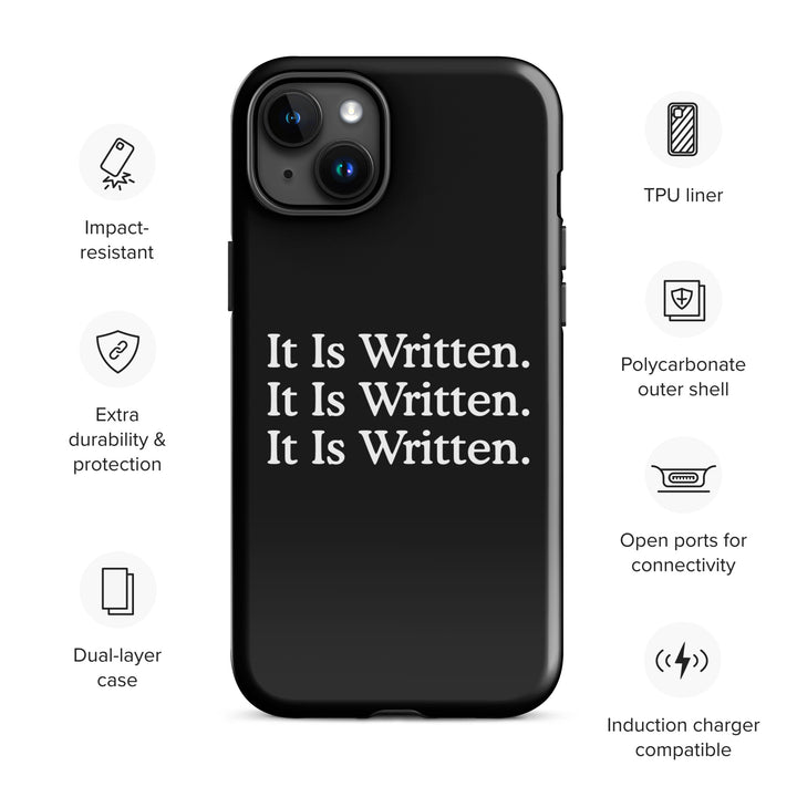 Christian Phone Case It Is Written Black for iPhone® iPhone® Phone Cases   