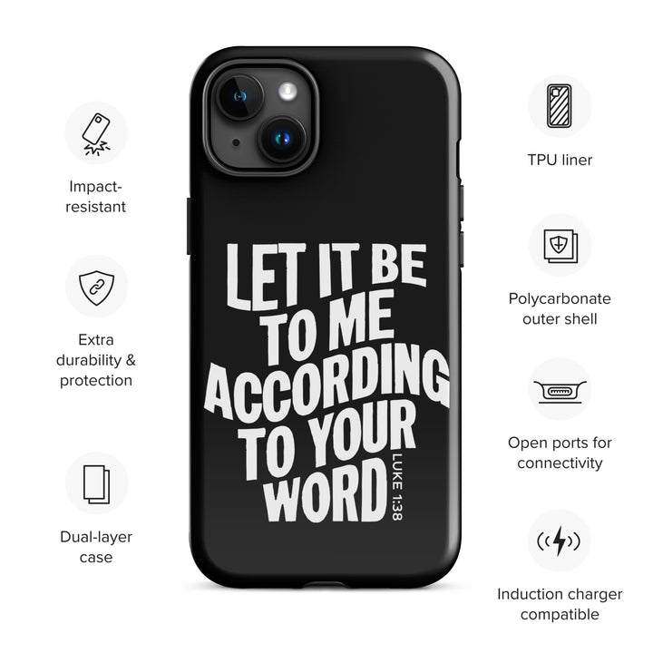 Christian Phone Case According To Your Word Black for iPhone® iPhone® Phone Cases   