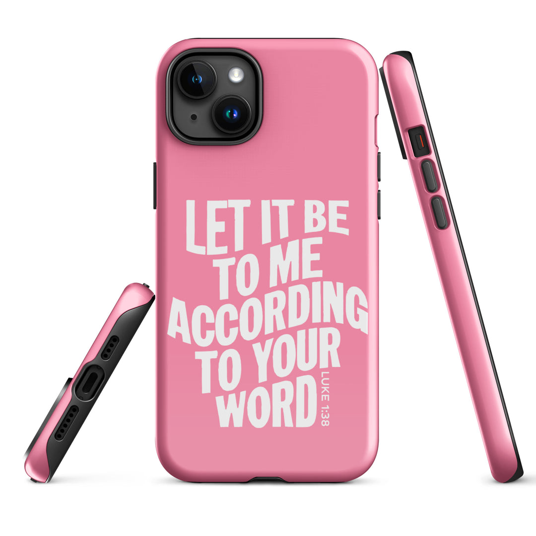 Christian Phone Case According To Your Word Pink  for iPhone® iPhone® Phone Cases   