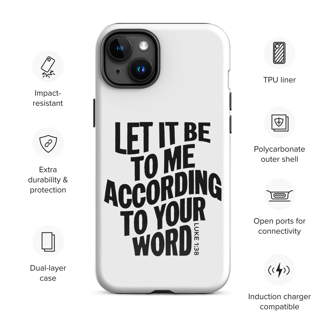 Christian Phone Case According To Your Word White for iPhone® iPhone® Phone Cases   