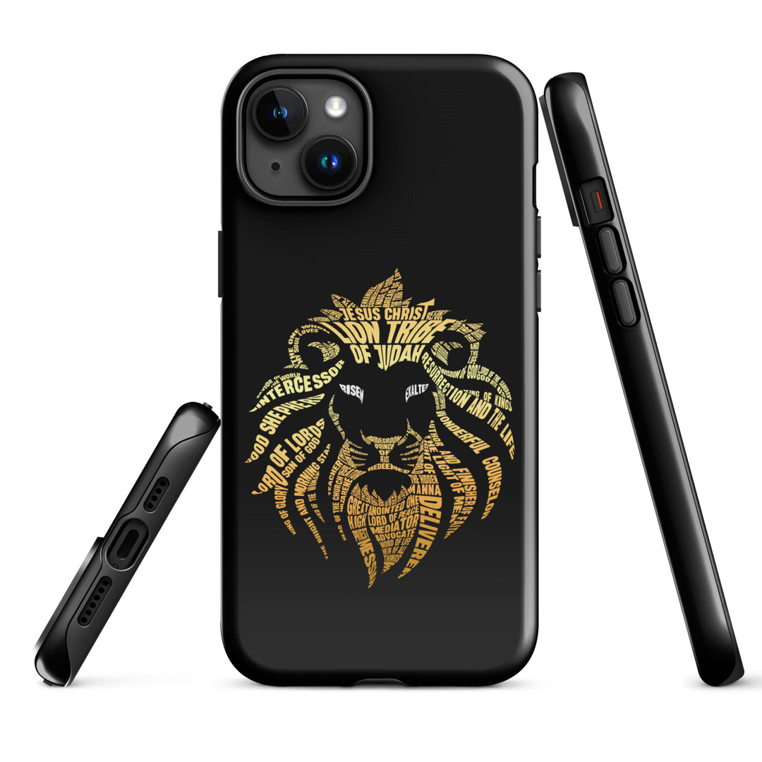 Christian Phone Case Lion Word Cloud Black for iPhone® iPhone® Phone Cases   