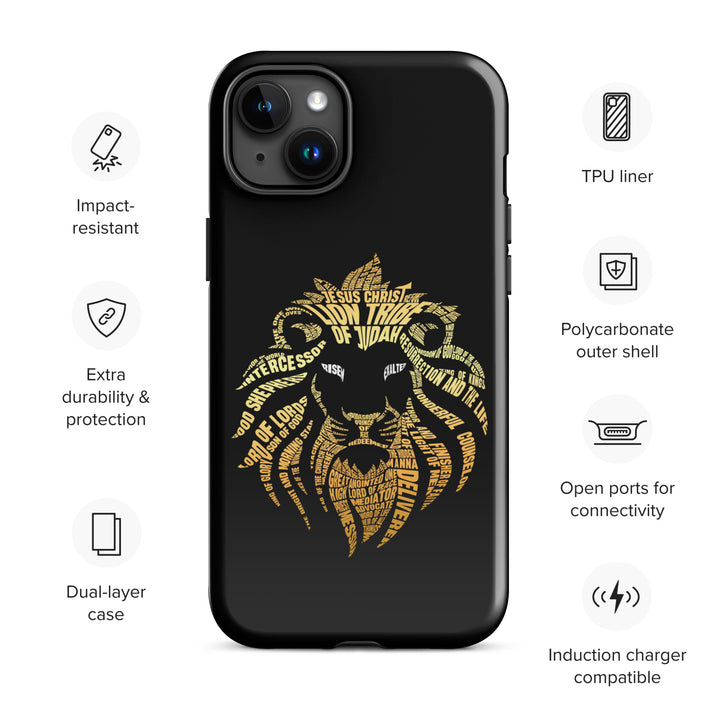 Christian Phone Case Lion Word Cloud Black for iPhone® iPhone® Phone Cases   