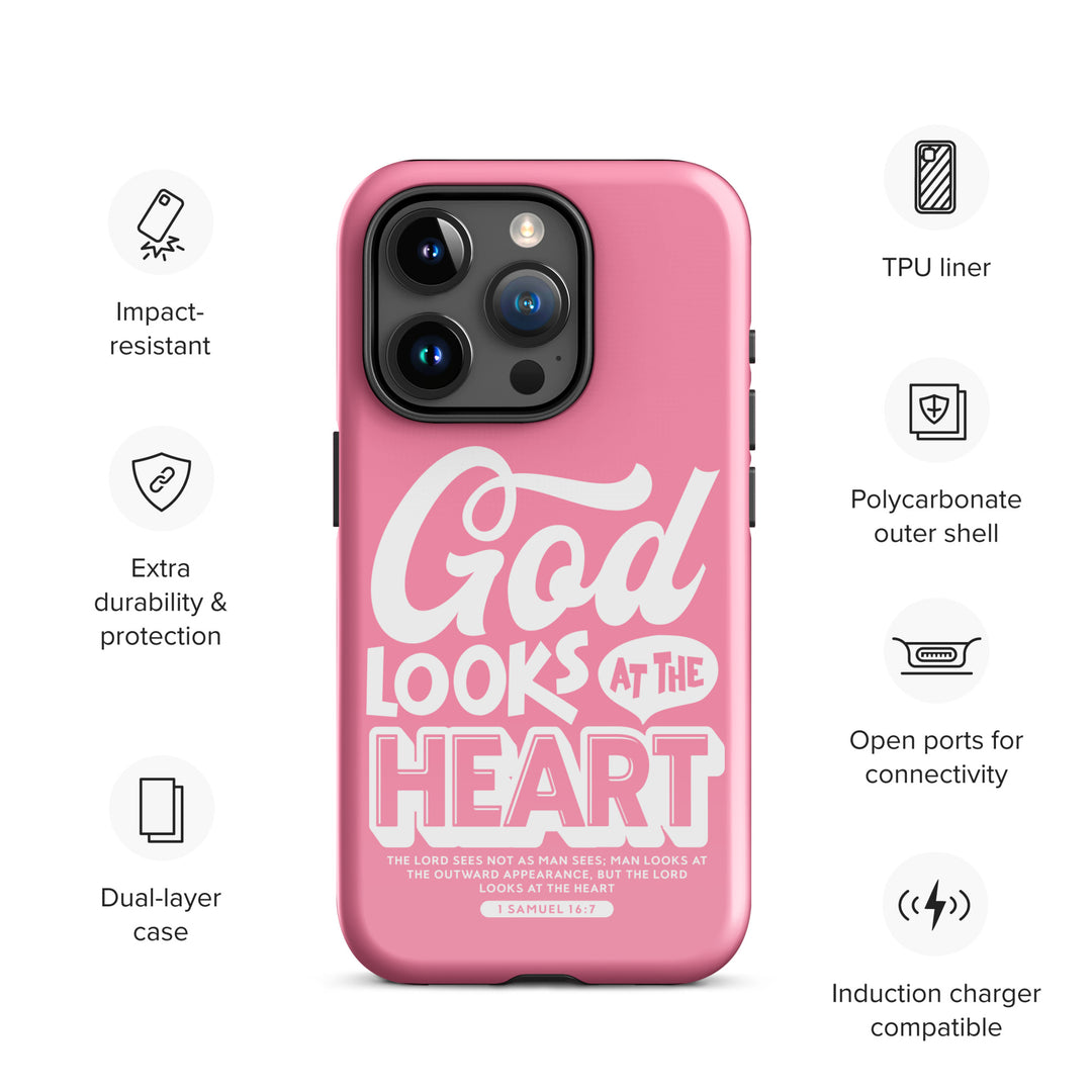 Christian Phone Case God Looks At Heart for iPhone® iPhone® Phone Cases   