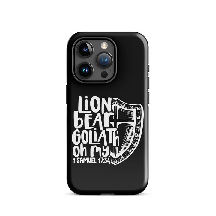 Christian Phone Case Lion Bear Goliath Oh My for iPhone® iPhone® Phone Cases Glossy iPhone 15 Pro 