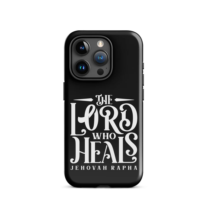 Christian Phone Case The Lord Who Heals Black for iPhone® iPhone® Phone Cases Glossy iPhone 15 Pro 