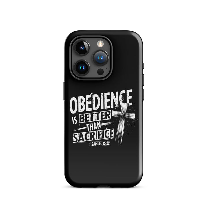 Christian Phone Case Obedience Is Better for iPhone® iPhone® Phone Cases Glossy iPhone 15 Pro 