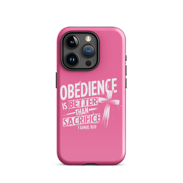 Christian Phone Case Obedience IS Better for iPhone® iPhone® Phone Cases Glossy iPhone 15 Pro 