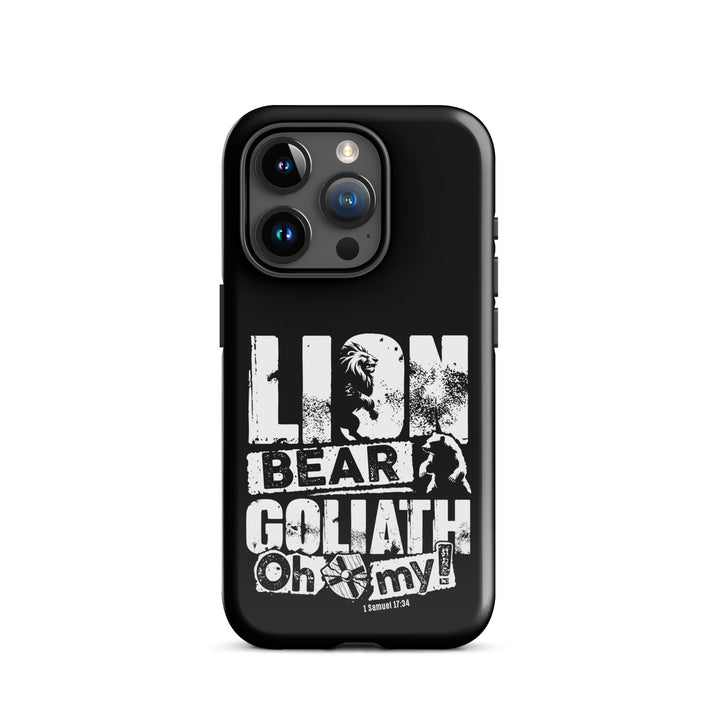 Christian Phone Case Lion Bear Goliath for iPhone® iPhone® Phone Cases Glossy iPhone 15 Pro 