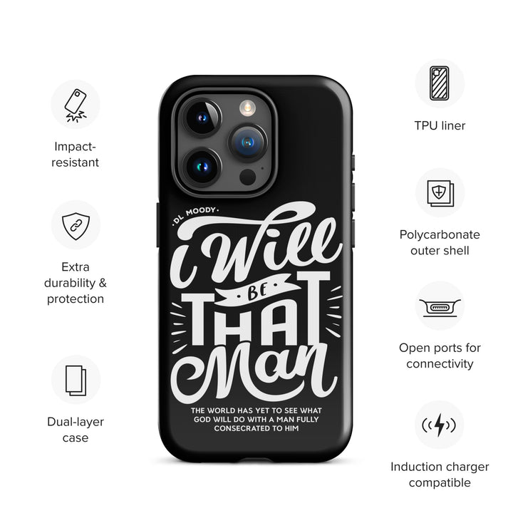 Christian Phone Case I Will Be That Man Black for iPhone® iPhone® Phone Cases   