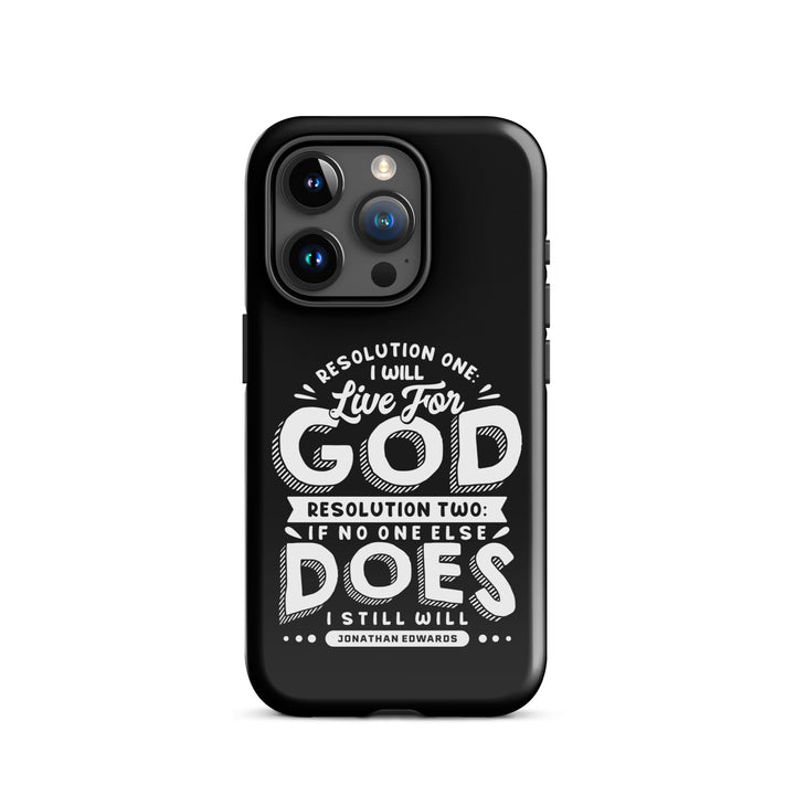 Christian Phone Case Live For God Black for iPhone® iPhone® Phone Cases Glossy iPhone 15 Pro 