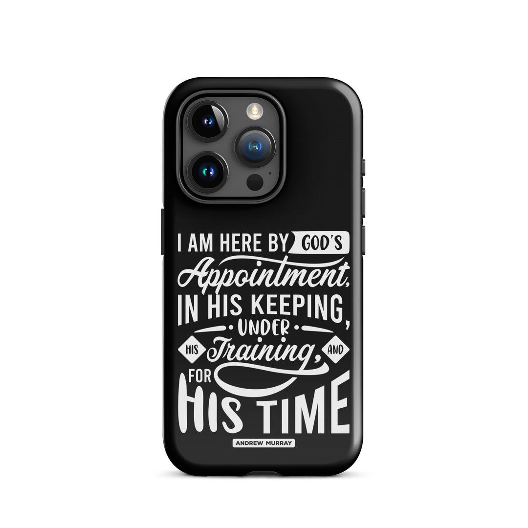 Christian Phone Case His Time Black for iPhone® iPhone® Phone Cases Glossy iPhone 15 Pro 