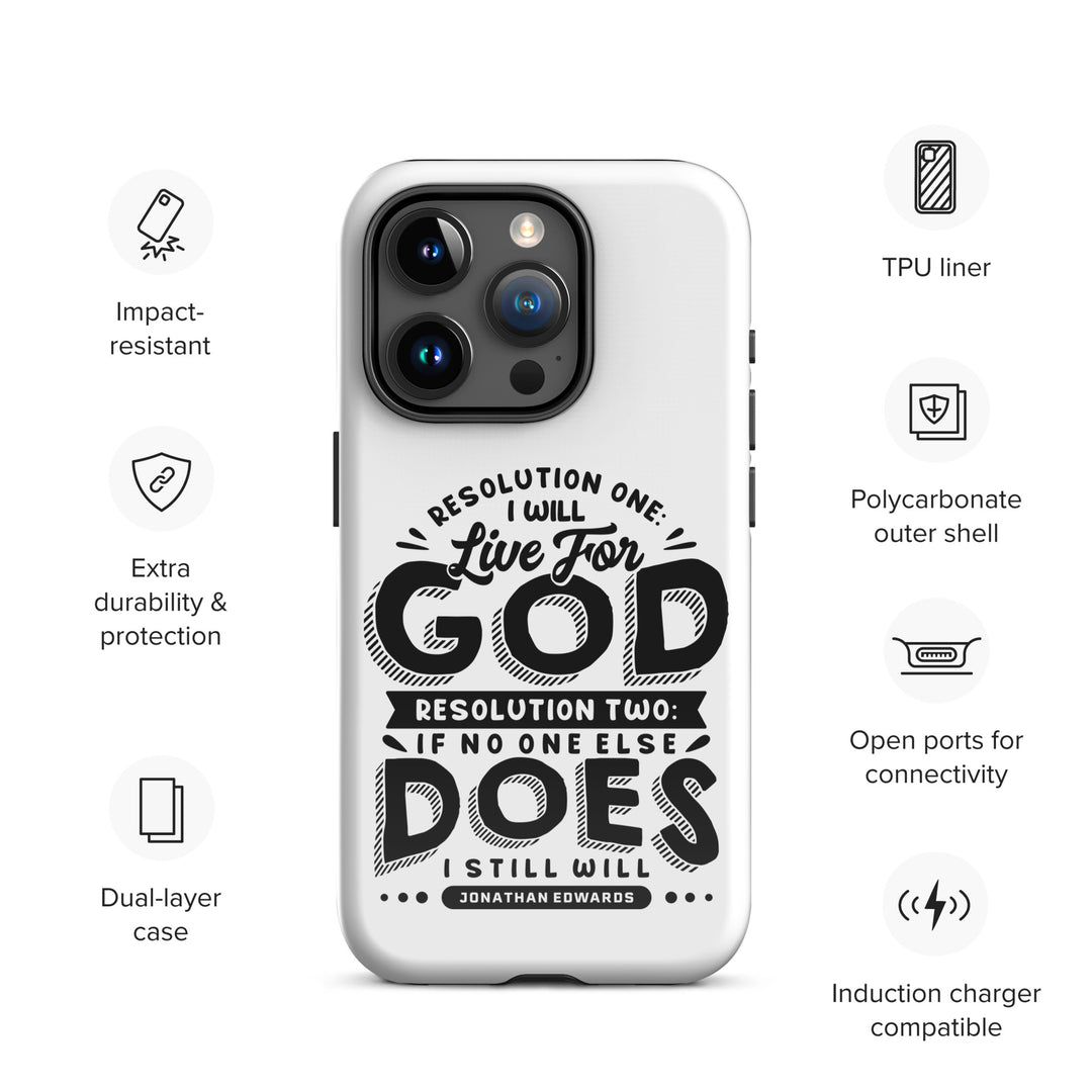 Christian Phone Case Live For God White for iPhone® iPhone® Phone Cases   