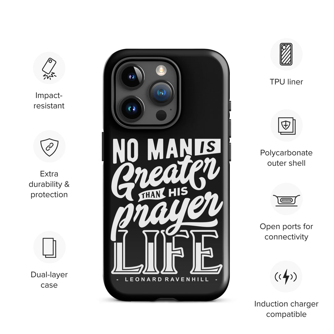 Christian Phone Case Prayer Life Black for iPhone® iPhone® Phone Cases   