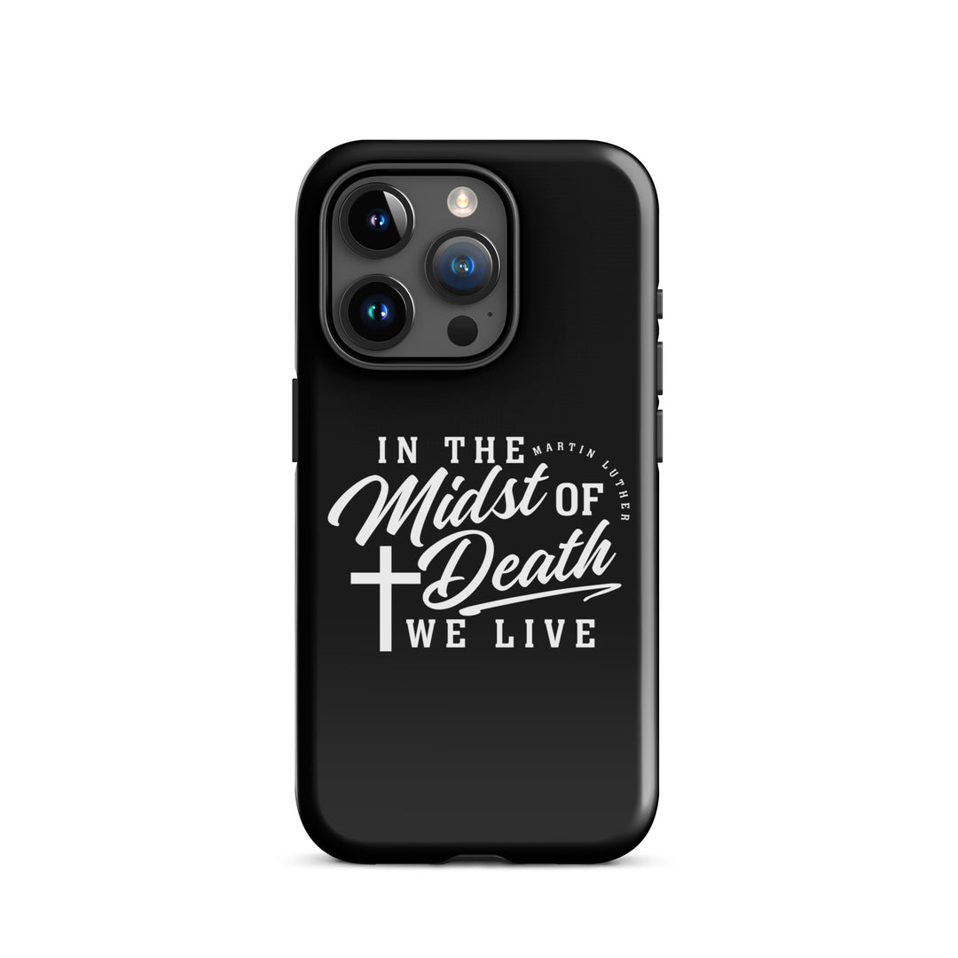 Christian Phone Case Midst of Death Black for iPhone® iPhone® Phone Cases Glossy iPhone 15 Pro 