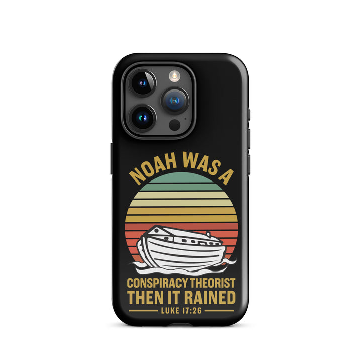 Christian Phone Case Noah Conspiracy Black for iPhone® iPhone® Phone Cases Glossy iPhone 15 Pro 