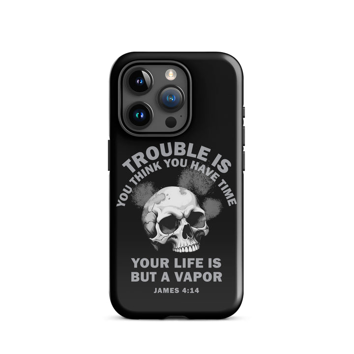 Christian Phone Case Life Is Vapor Black for iPhone® iPhone® Phone Cases Glossy iPhone 15 Pro 