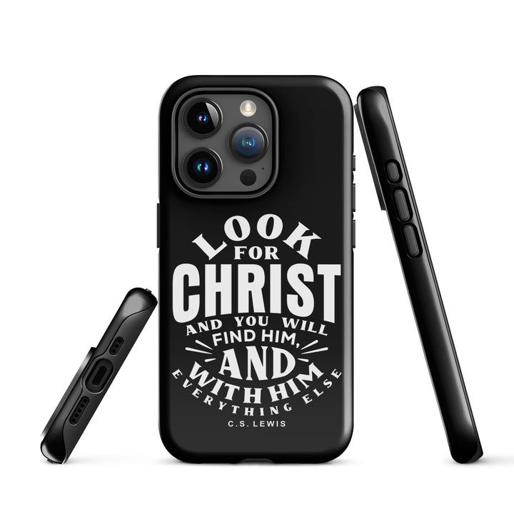 Christian Phone Case Look For Christ Black for iPhone® iPhone® Phone Cases   