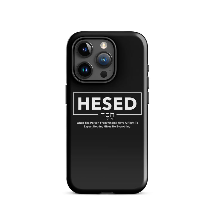 Christian Phone Case Hesed Everything Black for iPhone® iPhone® Phone Cases Glossy iPhone 15 Pro 