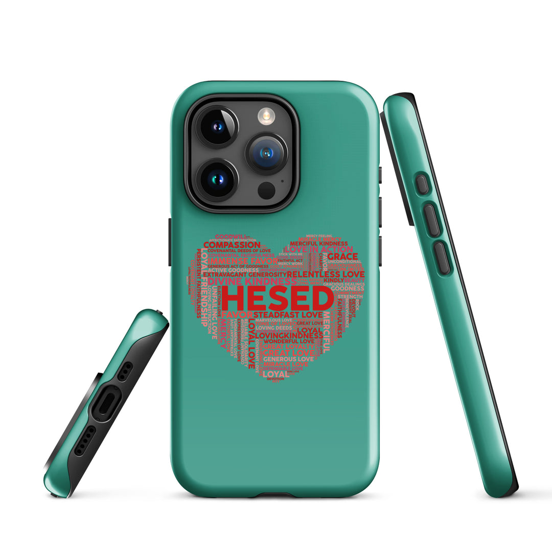 Christian Phone Case Hesed Heart Teal for iPhone® iPhone® Phone Cases   