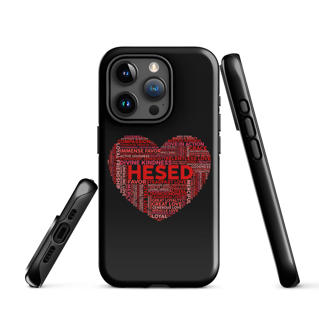 Christian Phone Case Hesed Heart Black for iPhone® iPhone® Phone Cases   