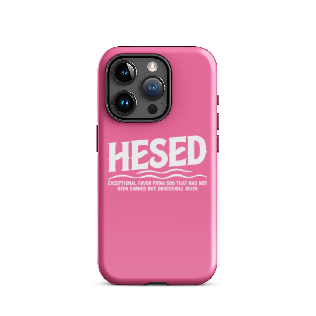 Christian Phone Case Hesed Exceptional Favor Pink for iPhone® iPhone® Phone Cases Glossy iPhone 15 Pro 