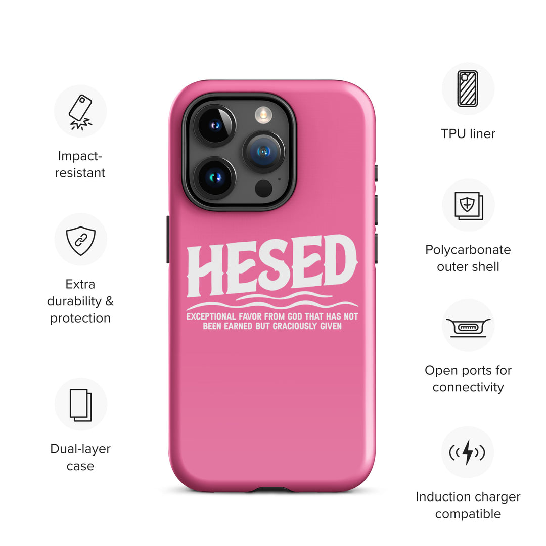 Christian Phone Case Hesed Exceptional Favor Pink for iPhone® iPhone® Phone Cases   