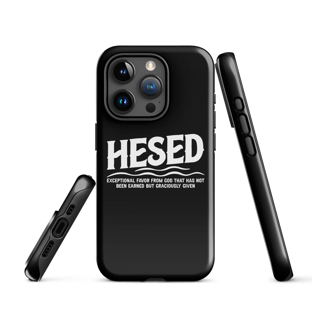 Christian Phone Case Hesed Exceptional Favor Black for iPhone® iPhone® Phone Cases   