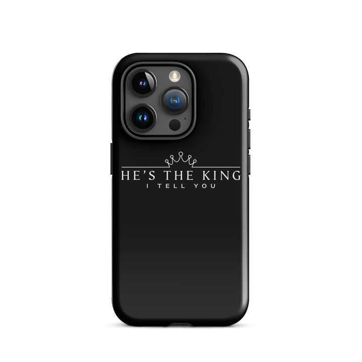 Christian Phone Case He's The King Black for iPhone® iPhone® Phone Cases Glossy iPhone 15 Pro 