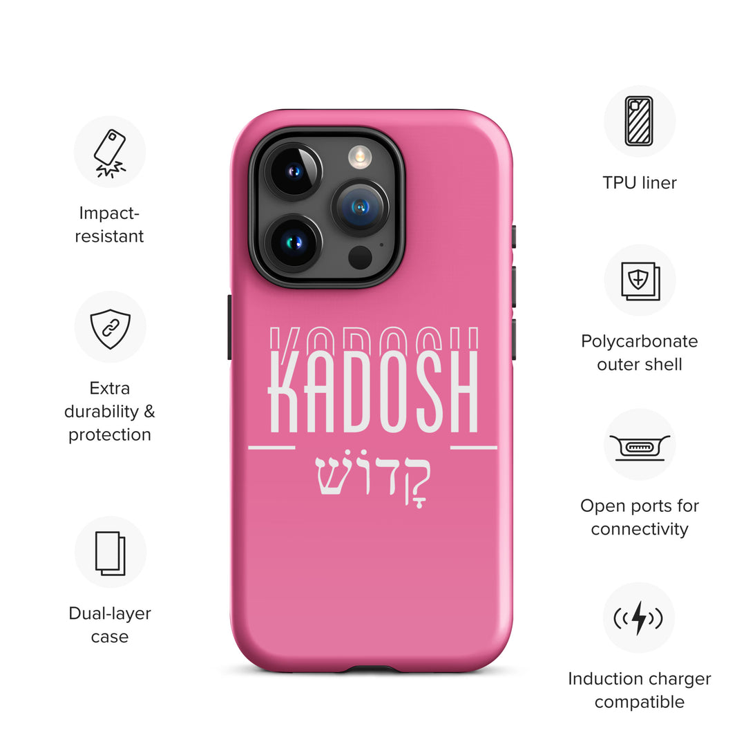 Christian Phone Case Kadosh Hebrew Pink for iPhone® iPhone® Phone Cases   