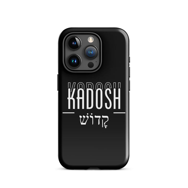 Christian Phone Case Kadosh Hebrew Black for iPhone® iPhone® Phone Cases Glossy iPhone 15 Pro 