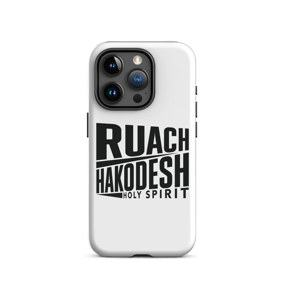 Christian Phone Case Ruach Hakodesh Holy Spirit White for iPhone® iPhone® Phone Cases Glossy iPhone 15 Pro 