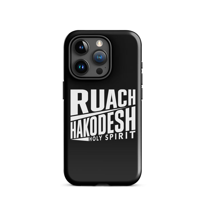 Christian Phone Case Ruach Hakodesh Holy Spirit Black for iPhone® iPhone® Phone Cases Glossy iPhone 15 Pro 