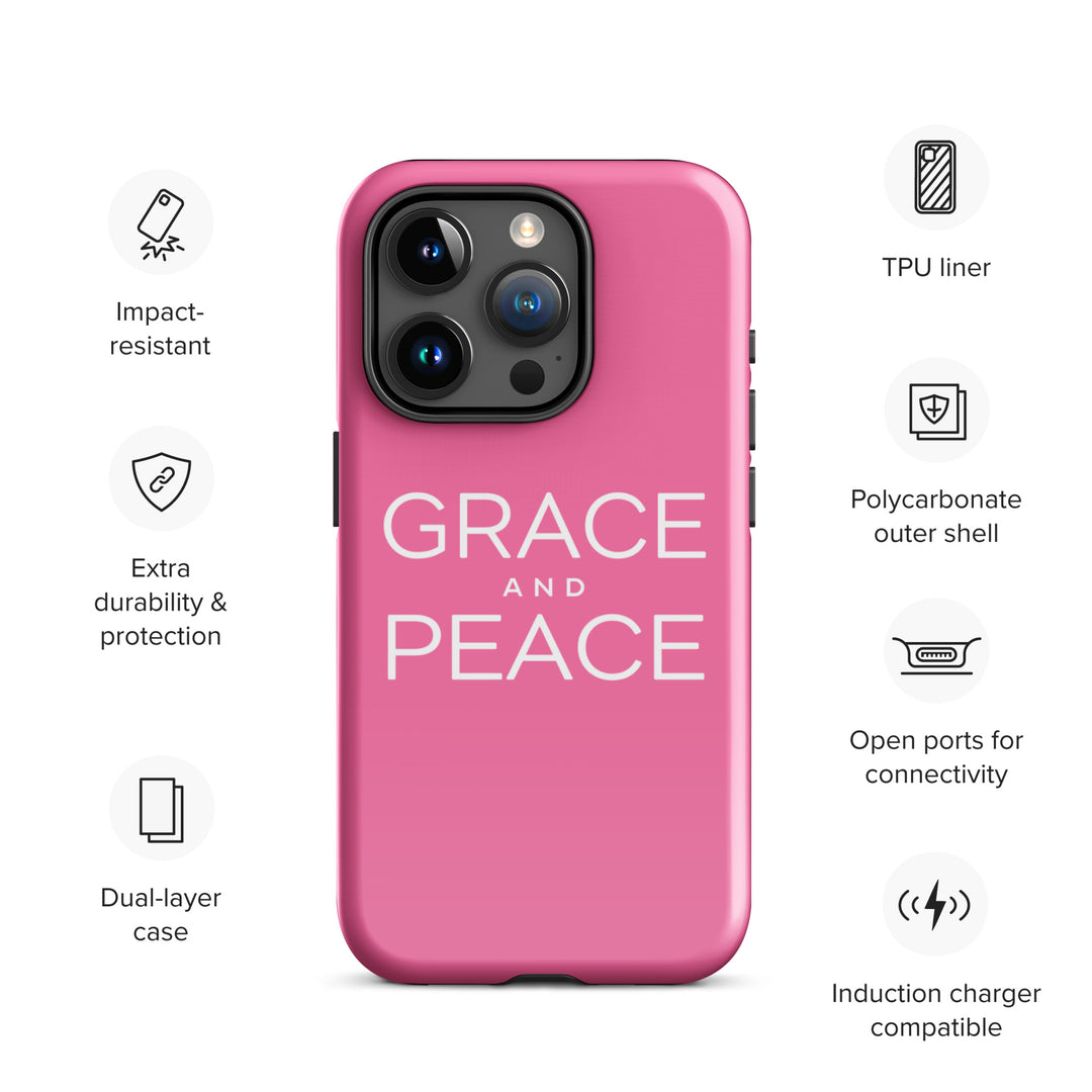 Christian Phone Case Grace and Peace Pink for iPhone® iPhone® Phone Cases   