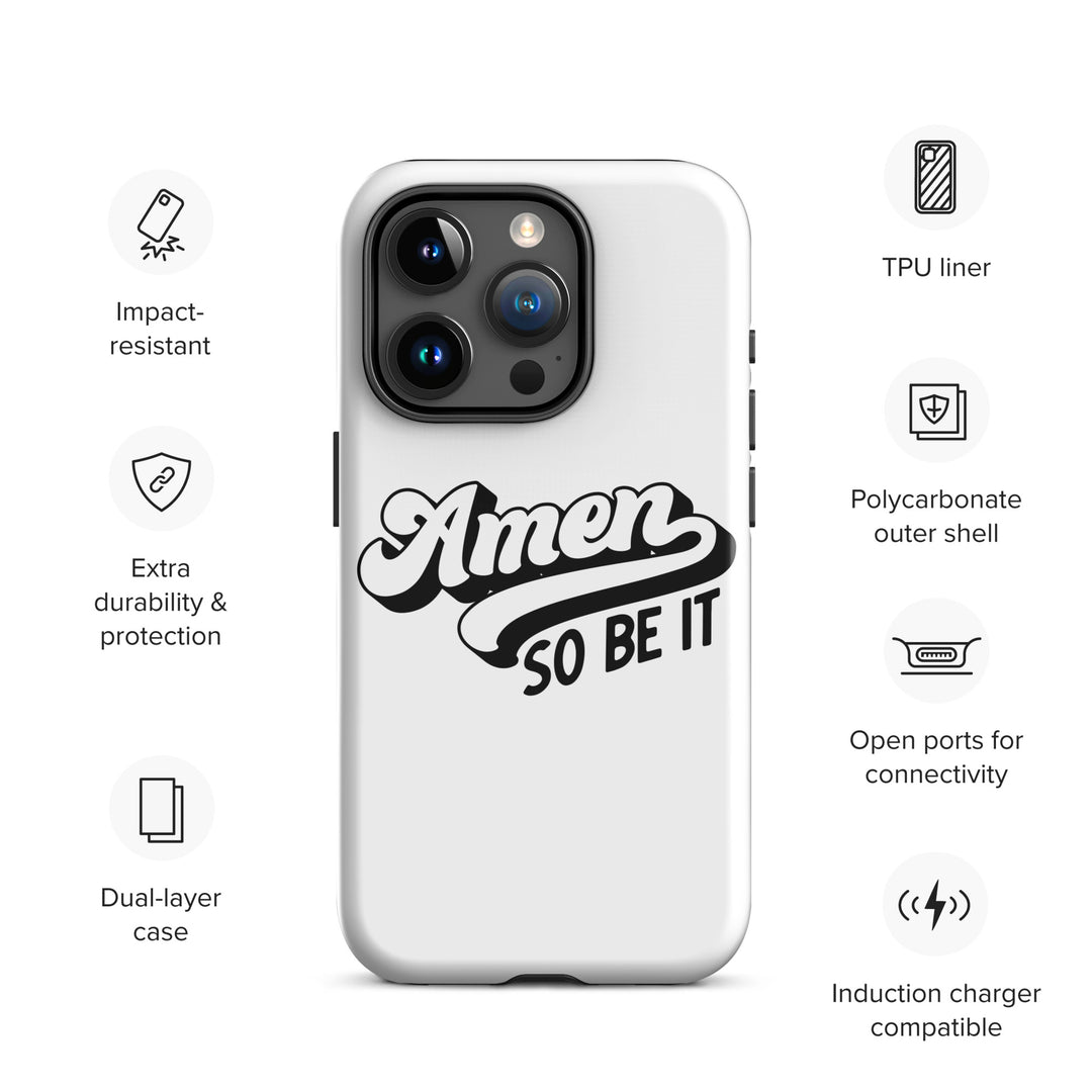 Christian Phone Case Amen So Be It White for iPhone® iPhone® Phone Cases   