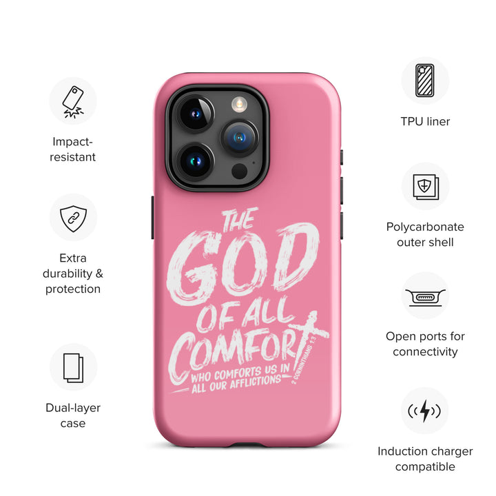 Christian Phone Case God of All Comfort Pink for iPhone® iPhone® Phone Cases   