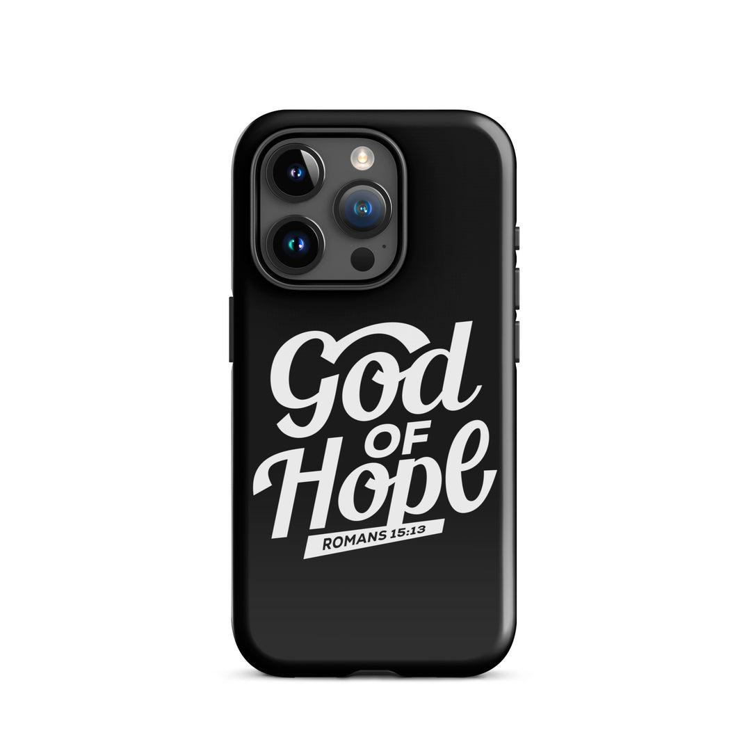 Christian Phone Case God of Hope Black for iPhone® iPhone® Phone Cases Glossy iPhone 15 Pro 