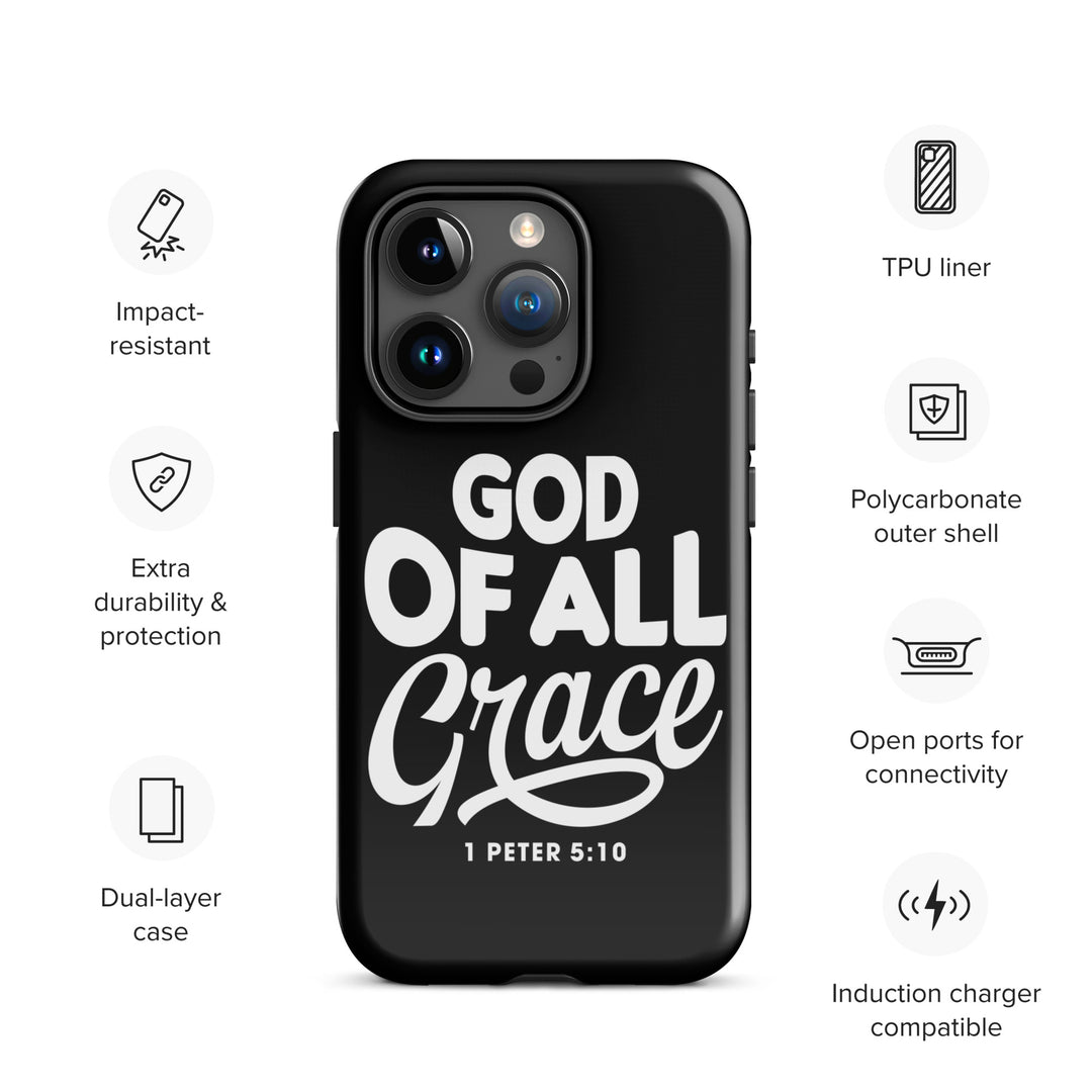 Christian Phone Case God of All Grace Black for iPhone® iPhone® Phone Cases   