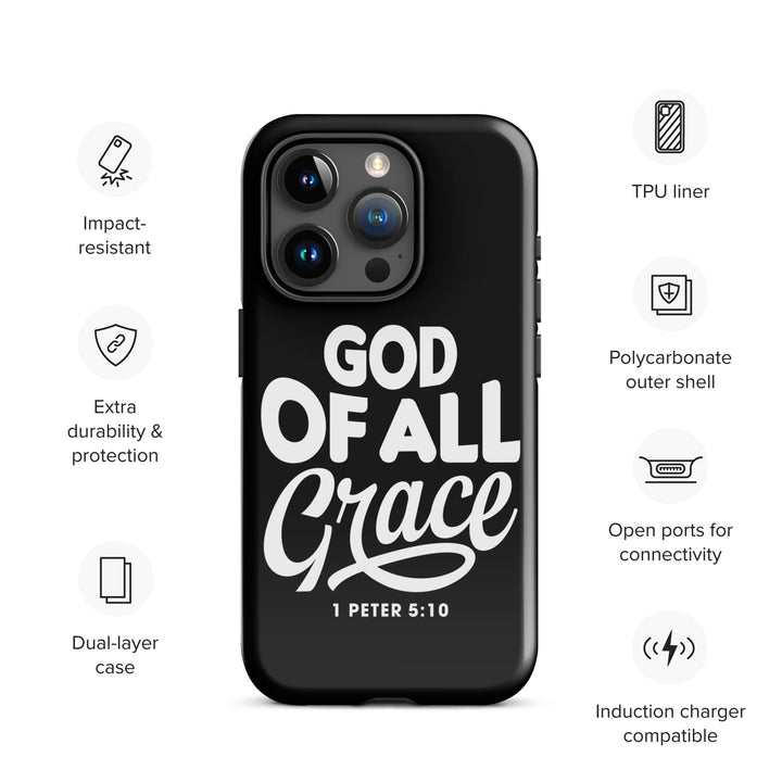 Christian Phone Case God of All Grace Black for iPhone® iPhone® Phone Cases   