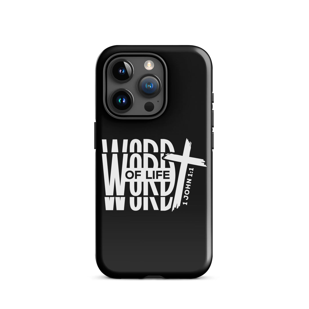 Christian Phone Case Word of Life Black for iPhone® iPhone® Phone Cases Glossy iPhone 15 Pro 