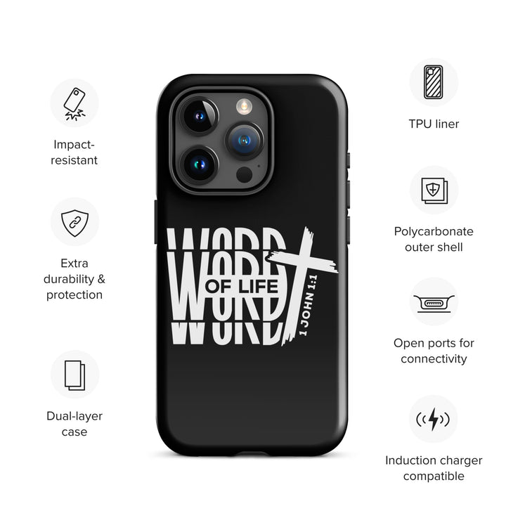 Christian Phone Case Word of Life Black for iPhone® iPhone® Phone Cases   