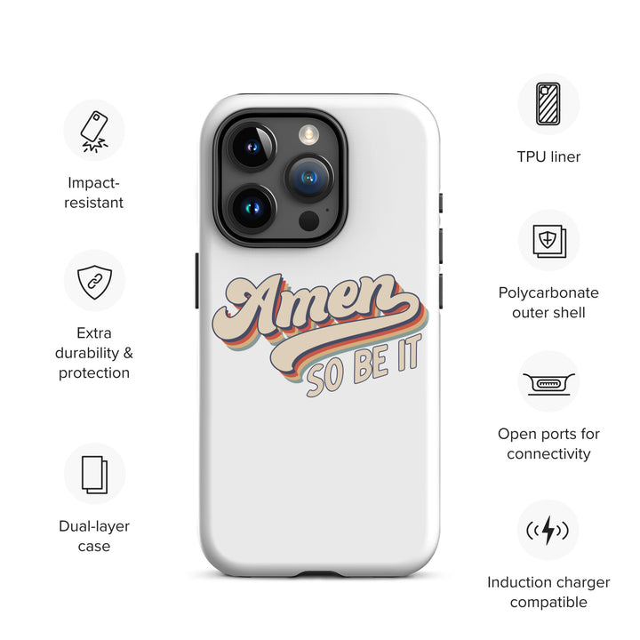 Christian Phone Case Amen So Be It White for iPhone® iPhone® Phone Cases   