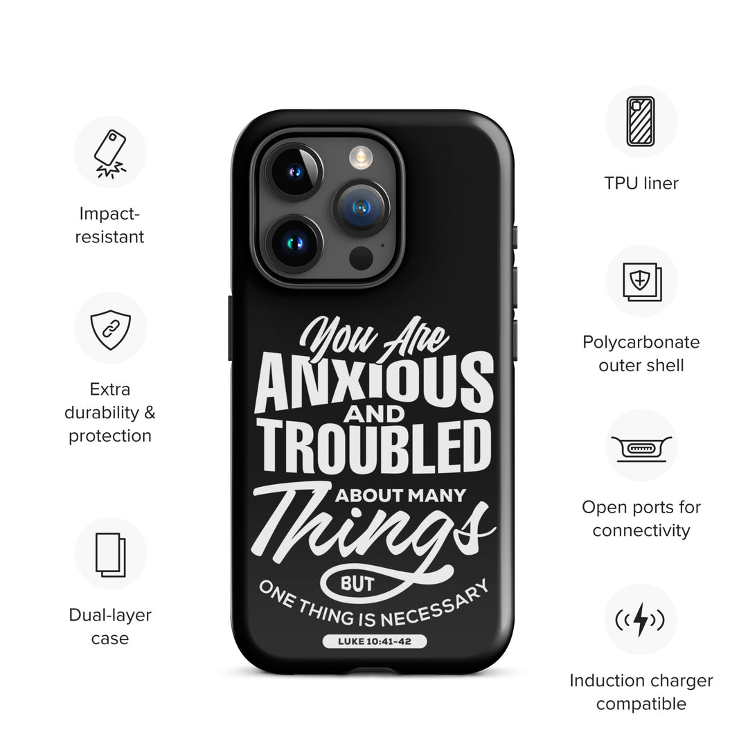 Christian Phone Case Anxious And Troubled Black for iPhone® iPhone® Phone Cases   