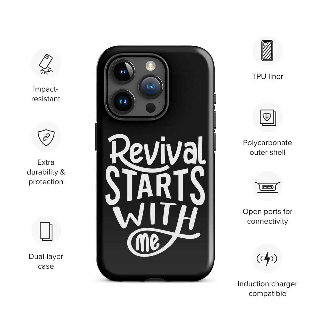 Christian Phone Case Revival Starts With Me Black for iPhone® iPhone® Phone Cases   