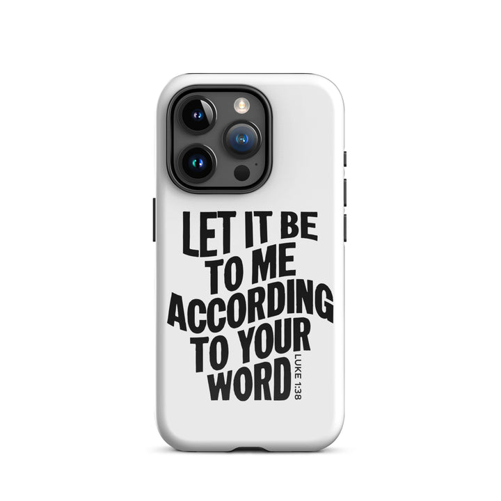 Christian Phone Case According To Your Word White for iPhone® iPhone® Phone Cases Glossy iPhone 15 Pro 