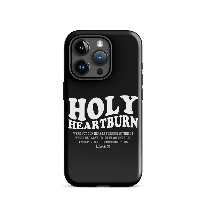 Christian Phone Case Holy Heartburn Black for iPhone® iPhone® Phone Cases Glossy iPhone 15 Pro 