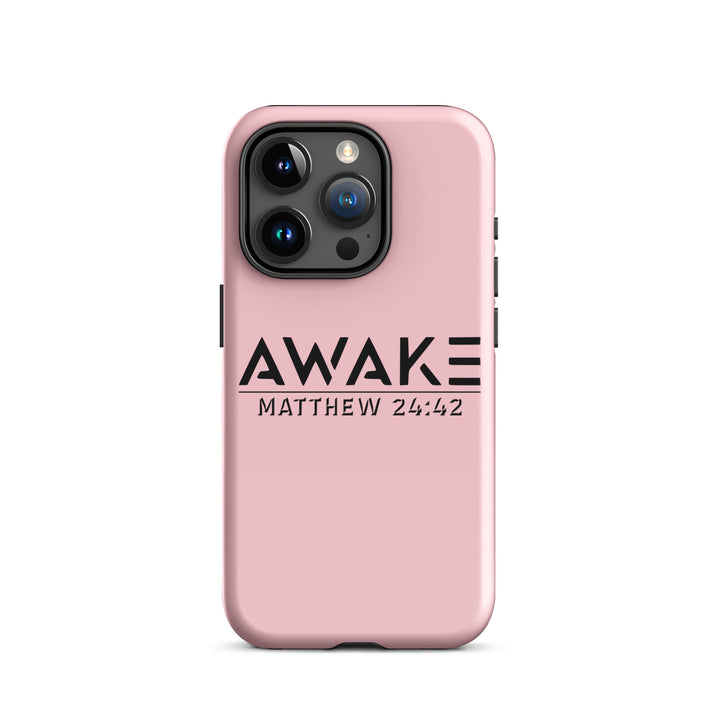 Christian Phone Case Awake Pink for iPhone® iPhone® Phone Cases Glossy iPhone 15 Pro 