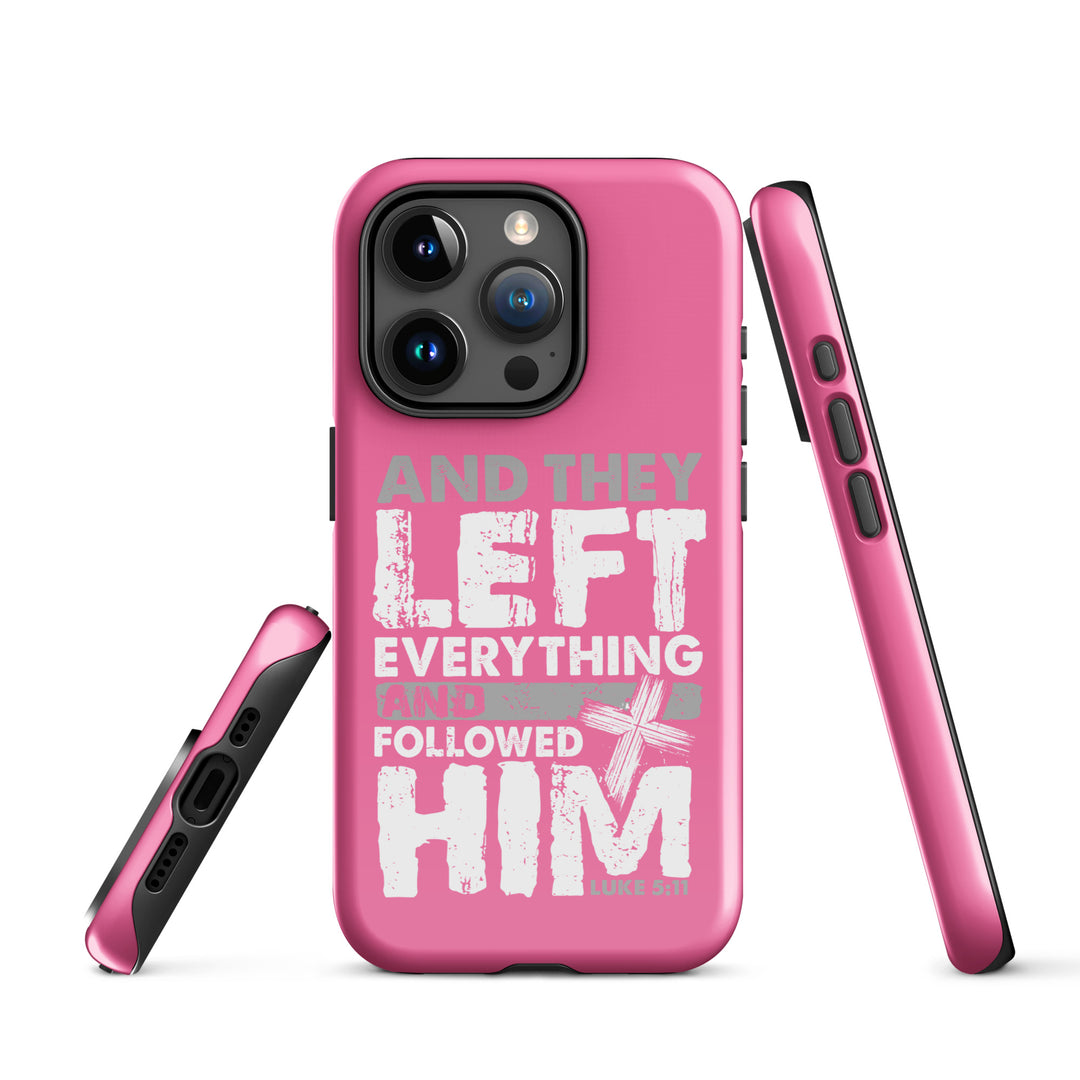 Christian Phone Case Left Everything Cross Pink for iPhone® iPhone® Phone Cases   